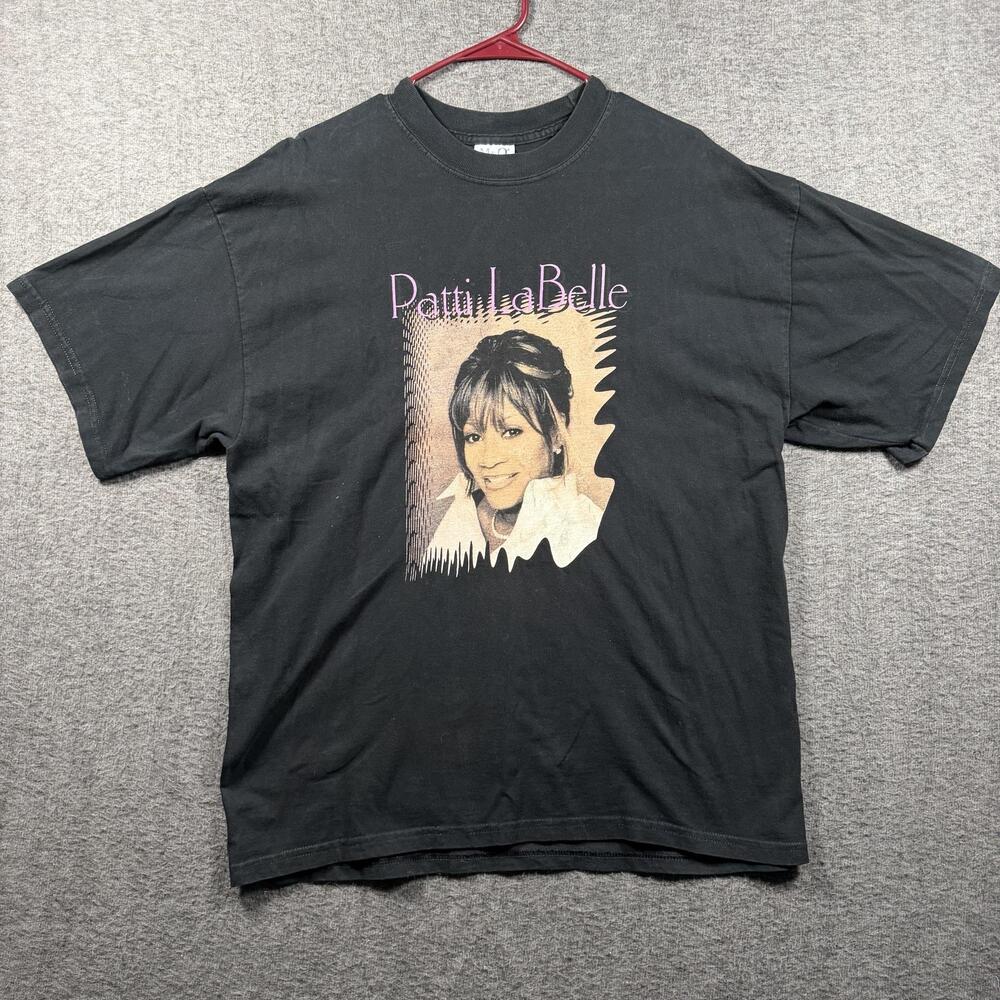Vintage Patti LaBelle M&O Knits Shirt Mens XL Black When A Woman Loves R&B